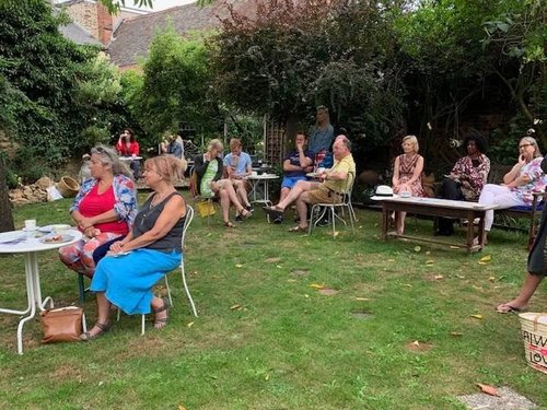 67493953_10156485836472643_1098341244892872704_n Paula Carnell and our Bee Tea Party
